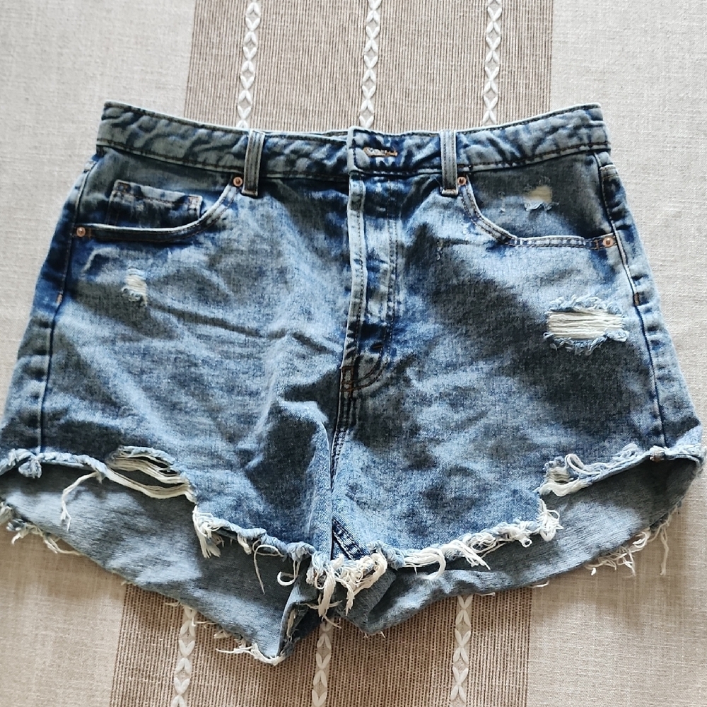 Distressed Denim Shorts